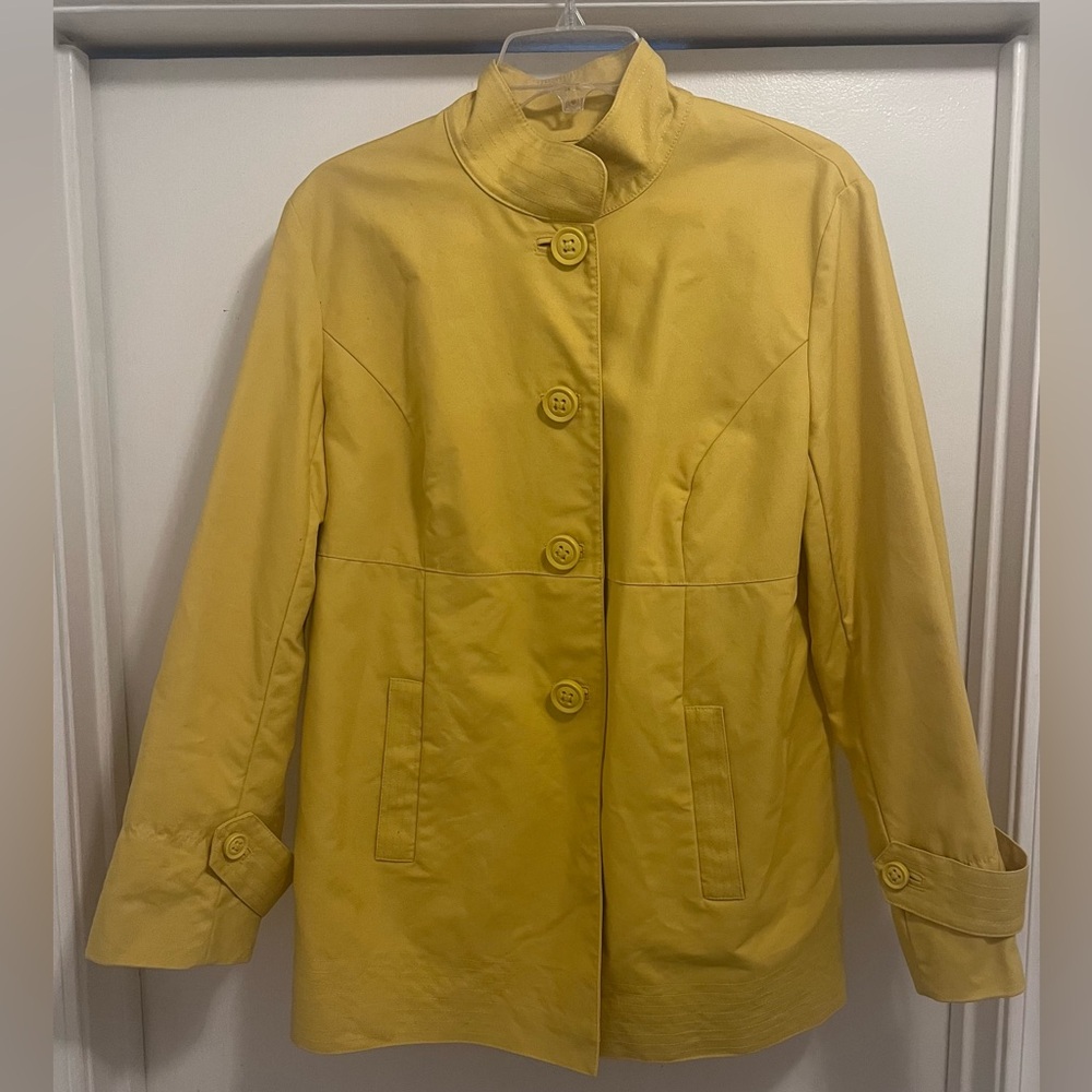Talbots Yellow Trench Coat